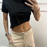 חולצה מוס תפרים אי סימטרית