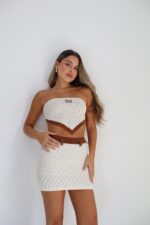 ⁦חליפה חצאית מיו סטרפלס⁩ – תמונה ⁦4⁩