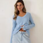 טישרט וי  דק כפפה