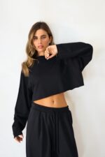 ⁦חליפה קרופ ארוכה לין⁩ – תמונה ⁦2⁩