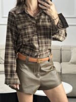 ⁦חולצה מכופתרת משבצות קובי⁩ – תמונה ⁦4⁩