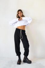 ⁦מכנסי מודל גומי ברגל⁩ – תמונה ⁦2⁩