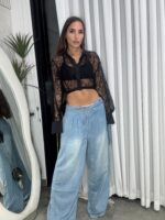 ⁦חולצה תחרה בטן⁩ – תמונה ⁦3⁩