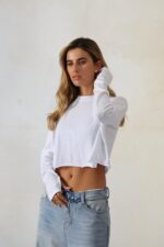 ⁦חולצה בייסיק בטן עננים⁩ – תמונה ⁦5⁩