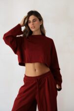 ⁦חליפה קרופ ארוכה לין⁩ – תמונה ⁦3⁩