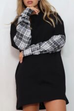 ⁦חולצה טריקו שילוב משבצות⁩ – תמונה ⁦4⁩