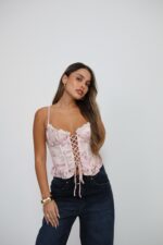 ⁦מחוך פרחוני ורוד לבן⁩ – תמונה ⁦2⁩
