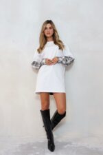 חולצה טריקו שילוב משבצות