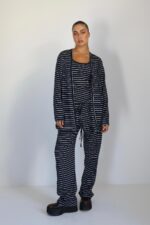 ⁦חליפה שלוש חלקים פסים שחור⁩ – תמונה ⁦2⁩