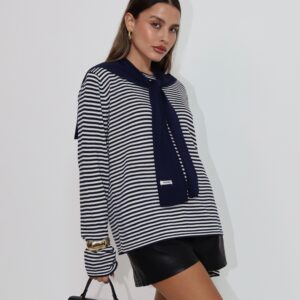 חולצה פסים עם עליונית מיו