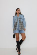 חולצה משבצות גינס