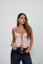 ⁦מחוך פרחוני ורוד לבן⁩ – תמונה ⁦4⁩