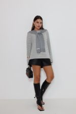 חולצה פסים עם עליונית מיו