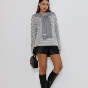 חולצה פסים עם עליונית מיו