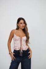 ⁦מחוך פרחוני ורוד לבן⁩ – תמונה ⁦3⁩