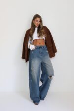 ⁦גינס קיפול כהה⁩ – תמונה ⁦5⁩