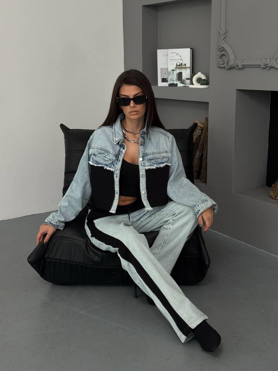 6d18c1f4-bf65-44a9-8470-d07747e5a7c0 חליפה פוטר ג׳ינס ג׳קט קצר – תמונה 1