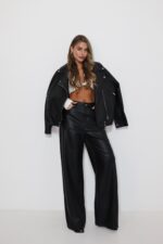 מכנס עור שחור