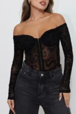 ⁦בגד גוף גב שיפון⁩ – תמונה ⁦3⁩