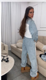 ⁦חליפה פוטר ג׳ינס ג׳קט קצר⁩ – תמונה ⁦2⁩