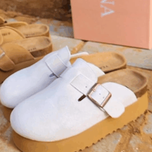 נעל כפכף סגור פלטפורמה גבוה