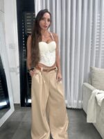 מכנס פנס עור