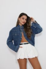 ⁦גקט חולצת  גינס קצר⁩ – תמונה ⁦2⁩