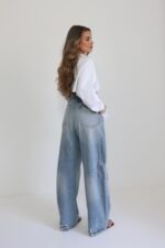 ⁦גינס קיפול קרעים בהיר⁩ – תמונה ⁦6⁩