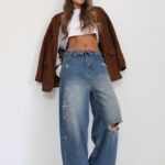 גינס קיפול כהה