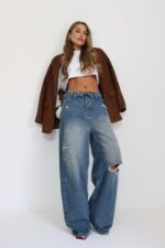 גינס קיפול כהה