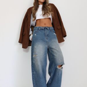 גינס קיפול כהה