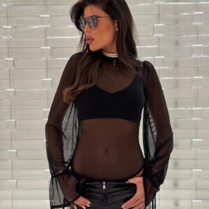 חולצה שיפון עם טופ