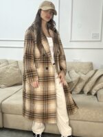 גקט מרובעים ארוך צמר