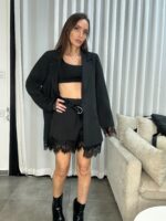 ⁦חליפה תחרה תחרה שחור⁩ – תמונה ⁦4⁩