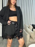 ⁦חליפה תחרה תחרה שחור⁩ – תמונה ⁦3⁩