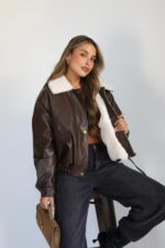 ⁦גקט עור פרווה⁩ – תמונה ⁦4⁩