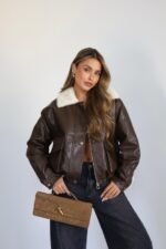 ⁦גקט עור פרווה⁩ – תמונה ⁦3⁩