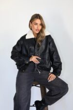 ⁦גקט עור פרווה⁩ – תמונה ⁦5⁩