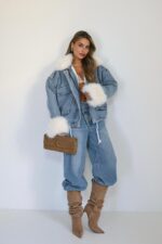 ⁦גקט ג׳ינס פרווה⁩ – תמונה ⁦4⁩