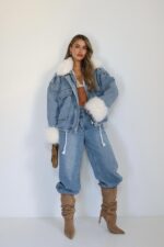 ⁦גקט ג׳ינס פרווה⁩ – תמונה ⁦5⁩