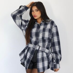 טוניקה משובצת חגורה