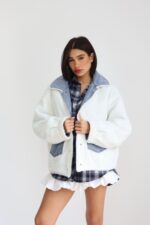 ⁦גקט פרווה ג׳ינס 2 צדדים⁩ – תמונה ⁦2⁩