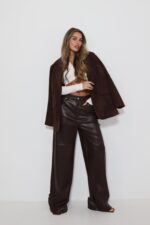 מכנס עור חום