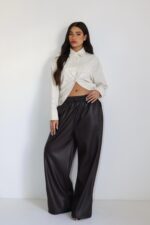 מכנס עור מיגל חום