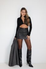 חצאית עור ליה