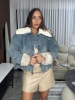 ⁦ג׳קט ג׳ינס עם פרווה⁩ – תמונה ⁦4⁩