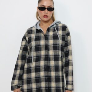 גקט קפוצון משבצות פרווה בפנים