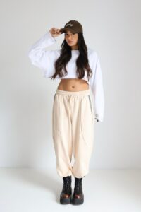 ⁦מכנס לוז עם שיבוץ⁩ – תמונה ⁦4⁩