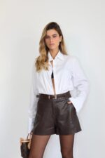 מכנס שורט עור נסי