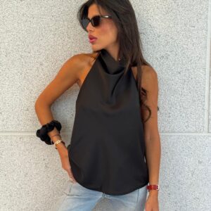 חולצה קולר סאטן